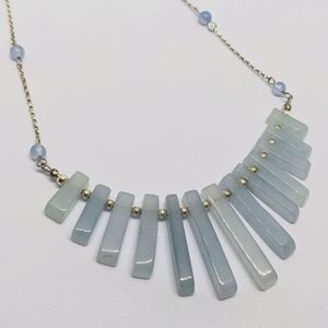 Handmade Blue Quartz & Sterling Silver Necklace